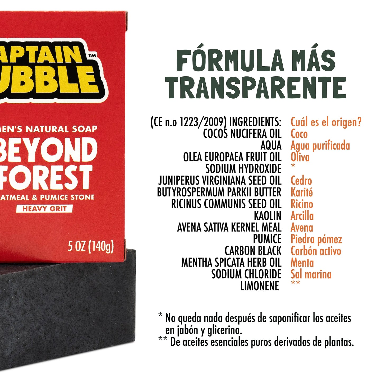 PASTILLA JABÓN NATURAL BEYOND FOREST - Captain Bubble
