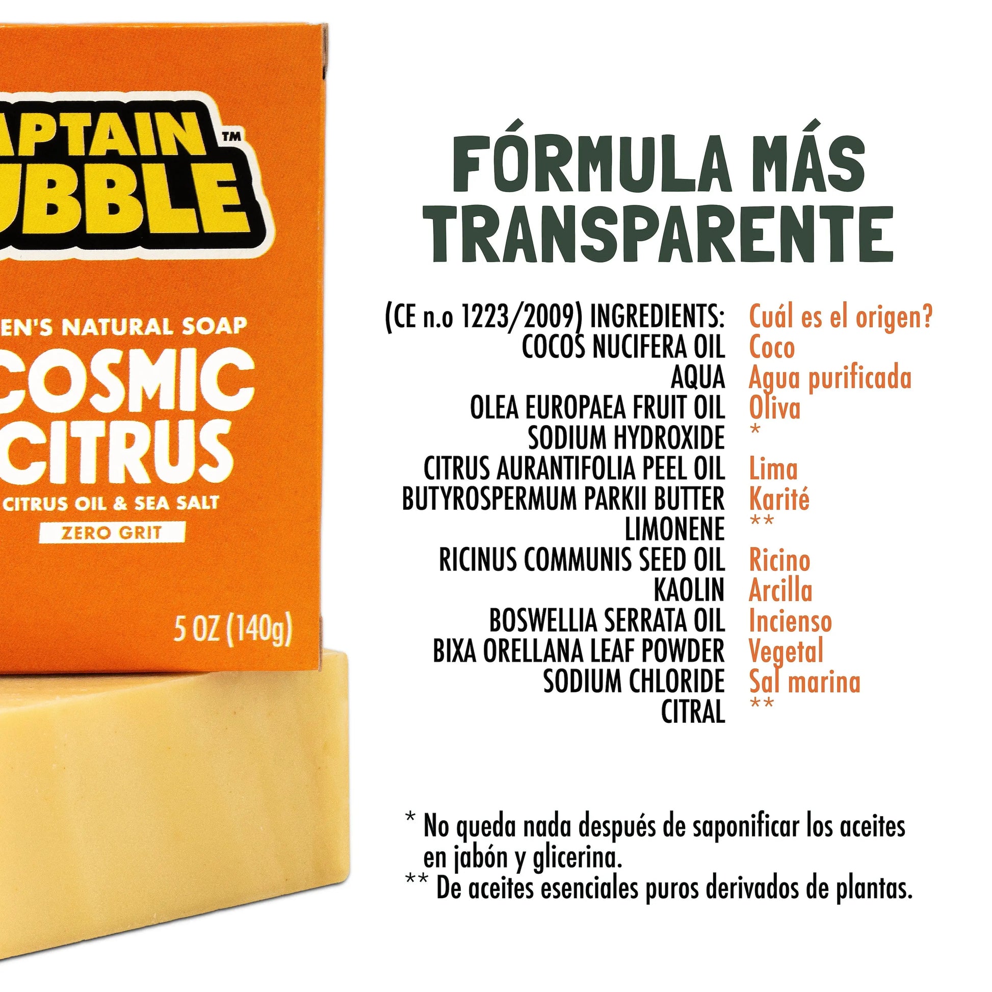 PASTILLA JABÓN NATURAL COSMIC CITRUS - Captain Bubble